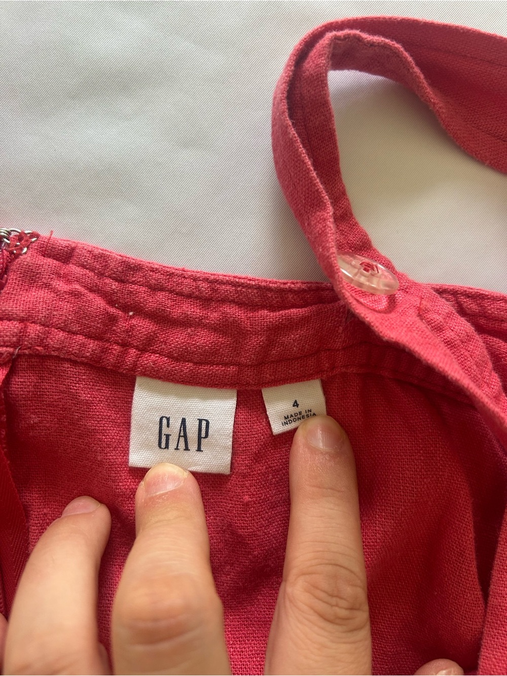 GAP Linen Blend Pink Romper - Picture 7 of 9